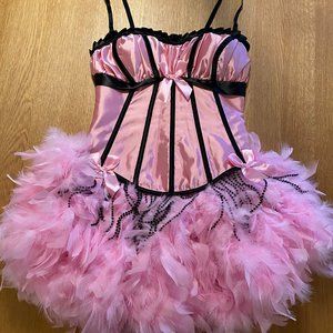 Pink Burlesque Showgirl Cabaret Halloween Costume